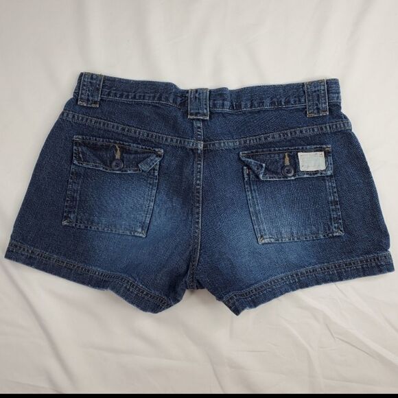 8 AEO AMERICAN EAGLE OUTFITTERS CARGO BLUE DENIM JEAN SHORTS medium - Picture 9 of 9